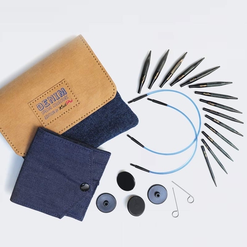 INDIGO WOOD MINI INTERCHANGEABLE NEEDLE SET (NEEDLE LENGTH 50MM)